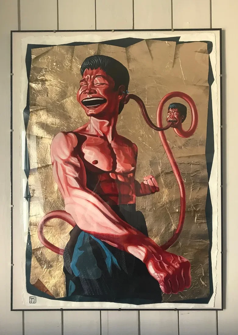 Bruce Lee in Red&gold
