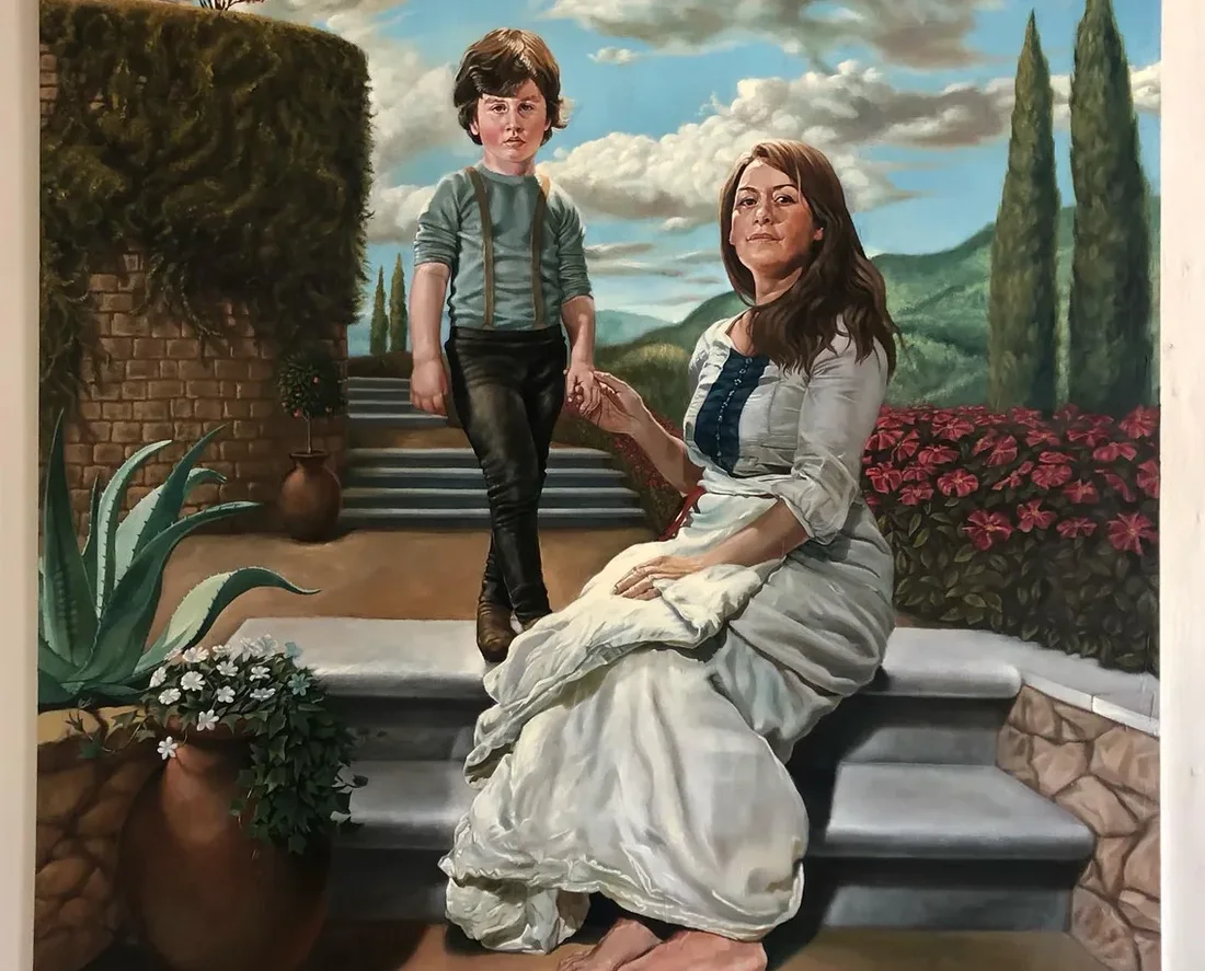 Mother & Child in Italian Landscape